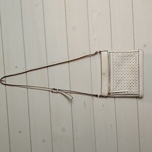 Kate Spade -Pebble Leather Perri Lane- Perforated Crossbody/Shoulder Bag - Cream